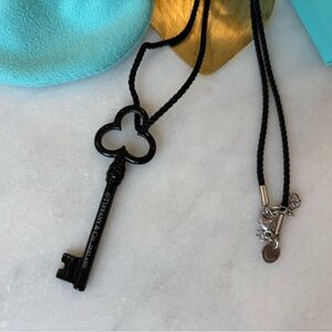 Tiffany & Co. Black Key Pendant with Cord
